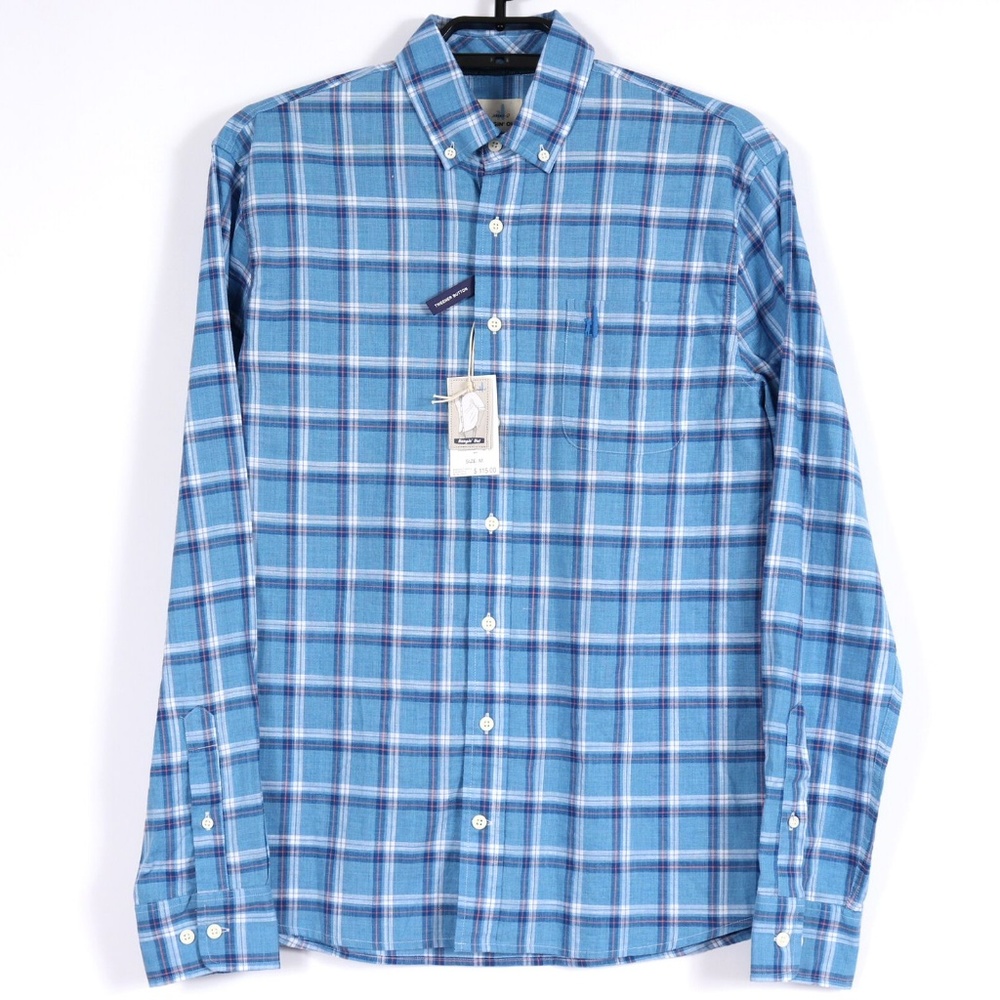 New Johnnie-O Hangin' Out Davis Plaid Cotton Shirt